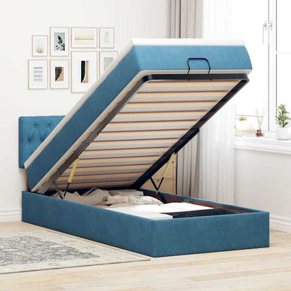 Estructura De Cama Otomana Colchón Terciopelo