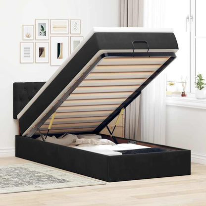 Estructura De Cama Otomana Colchón Terciopelo