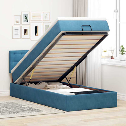 Estructura De Cama Otomana Colchón Terciopelo