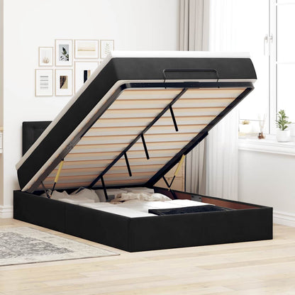 Estructura De Cama Otomana Colchón Terciopelo
