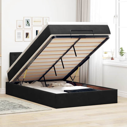 Estructura De Cama Otomana Colchón Terciopelo