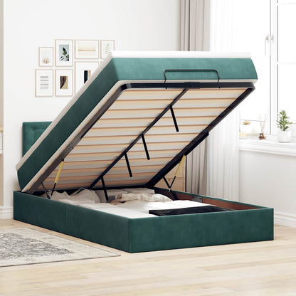 Estructura De Cama Otomana Colchón Terciopelo