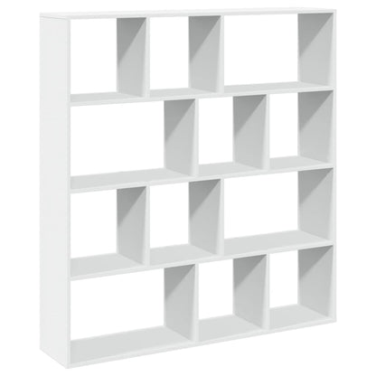 Estantería Librería Madera De Ingeniería Blanca 132X29X141,5 Cm