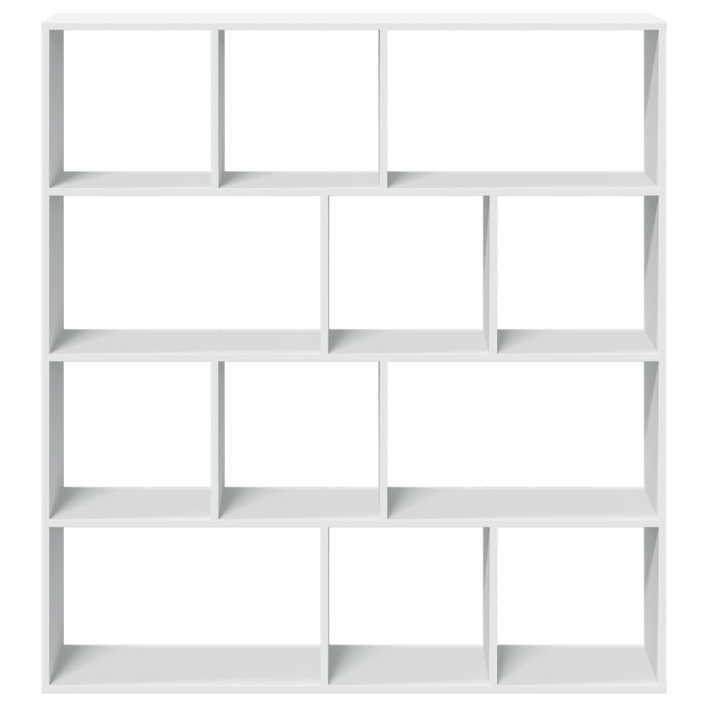 Estantería Librería Madera De Ingeniería Blanca 132X29X141,5 Cm