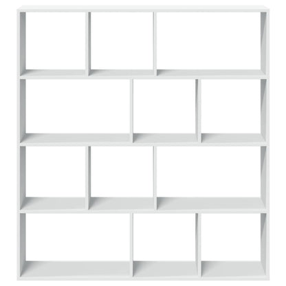 Estantería Librería Madera De Ingeniería Blanca 132X29X141,5 Cm