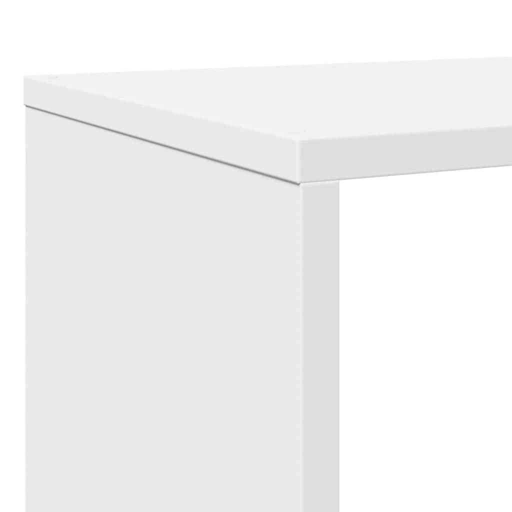 Estantería Librería Madera De Ingeniería Blanca 132X29X141,5 Cm
