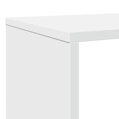 Estantería Librería Madera De Ingeniería Blanca 132X29X141,5 Cm