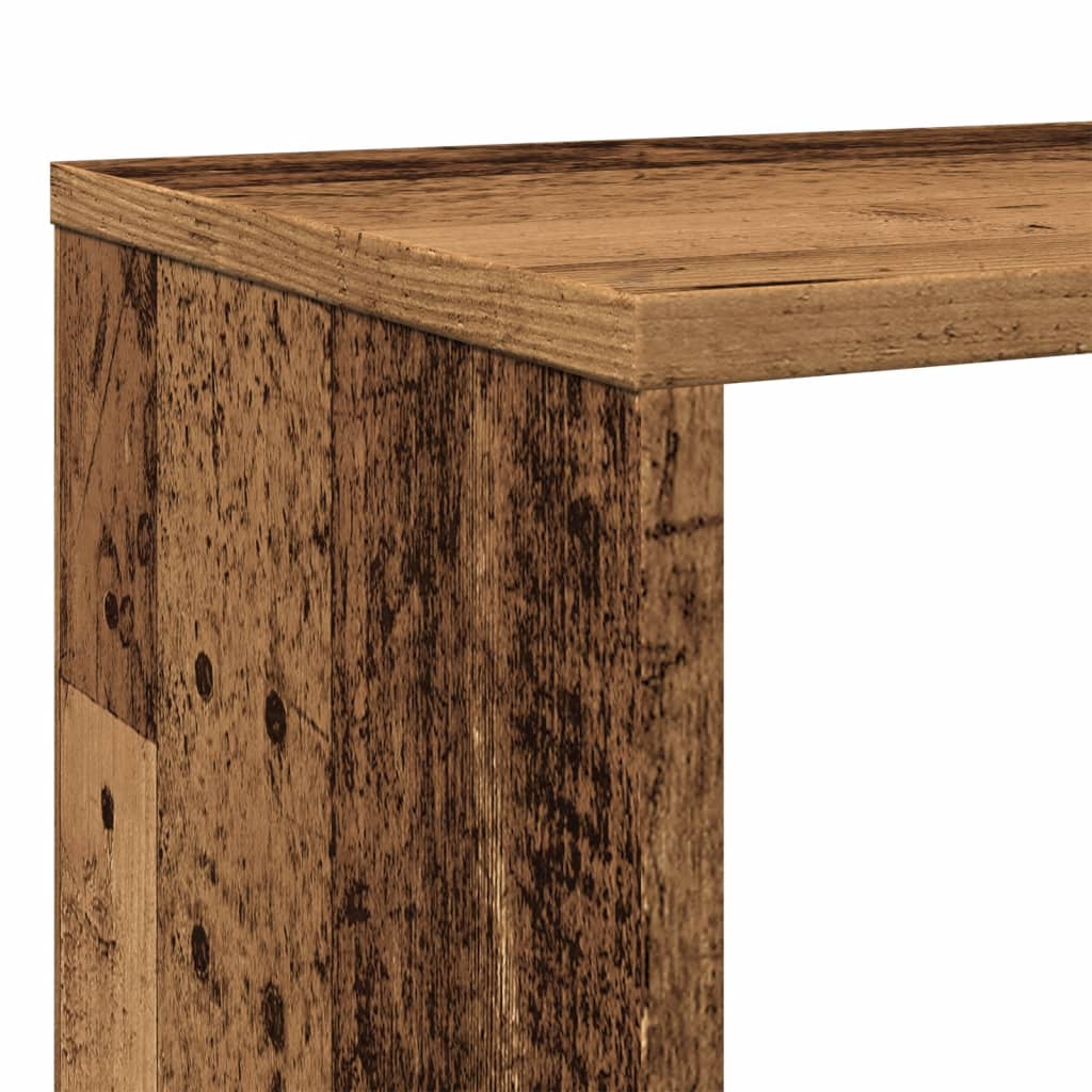 Estantería De Madera De Ingeniería Envejecida 132X29X141,5 Cm
