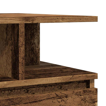 Mesa De Centro Madera Ingeniería Madera Envejecida 90X49X45 Cm