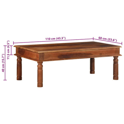 Mesa De Centro De Madera Maciza Acacia