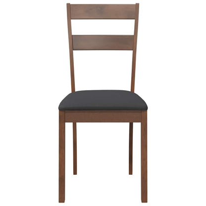 Sillas De Comedor Con Cojines 2 Uds Madera Maciza Marrón Caucho