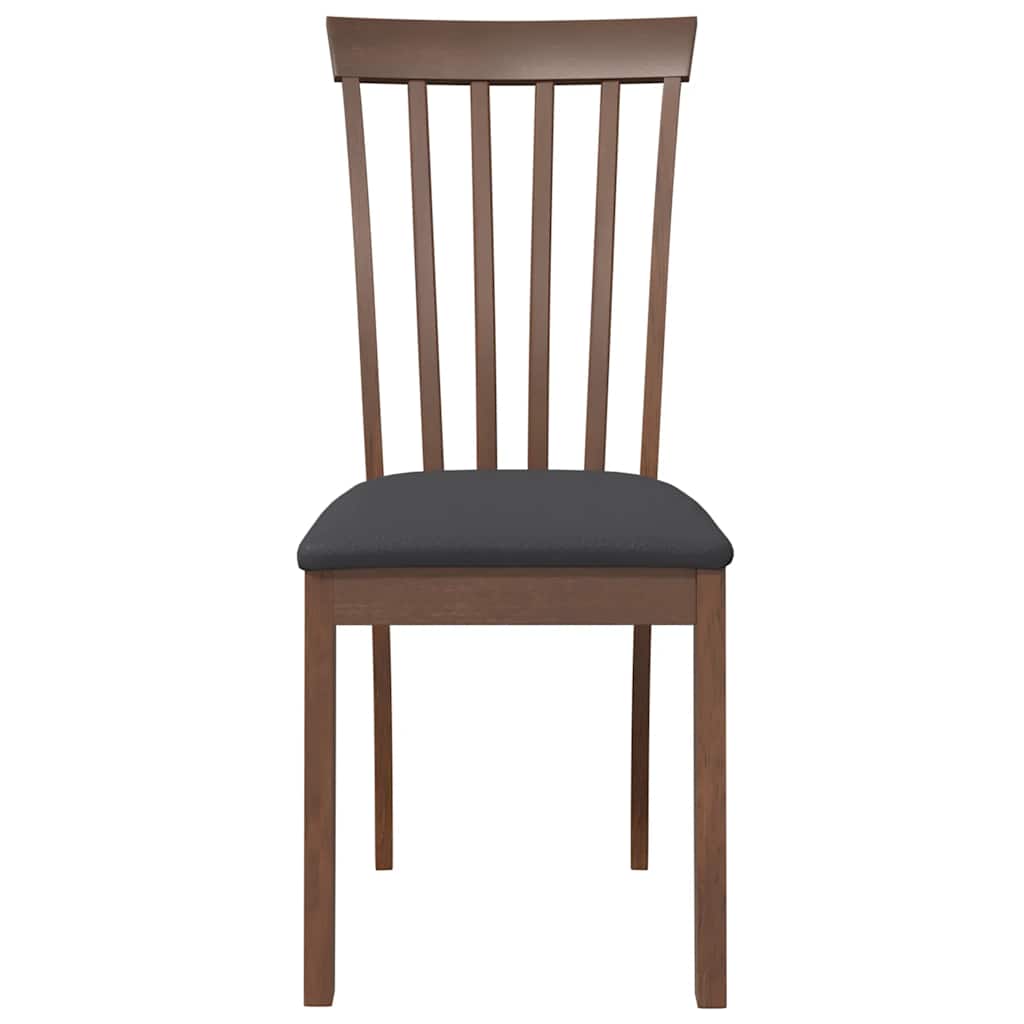 Sillas De Comedor Con Cojines 2 Uds Madera Maciza Marrón Caucho