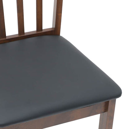 Sillas De Comedor Con Cojines 2 Uds Madera Maciza Marrón Caucho