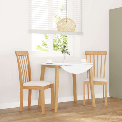 Sillas De Comedor Con Cojines 2 Uds Madera Maciza Marrón Caucho
