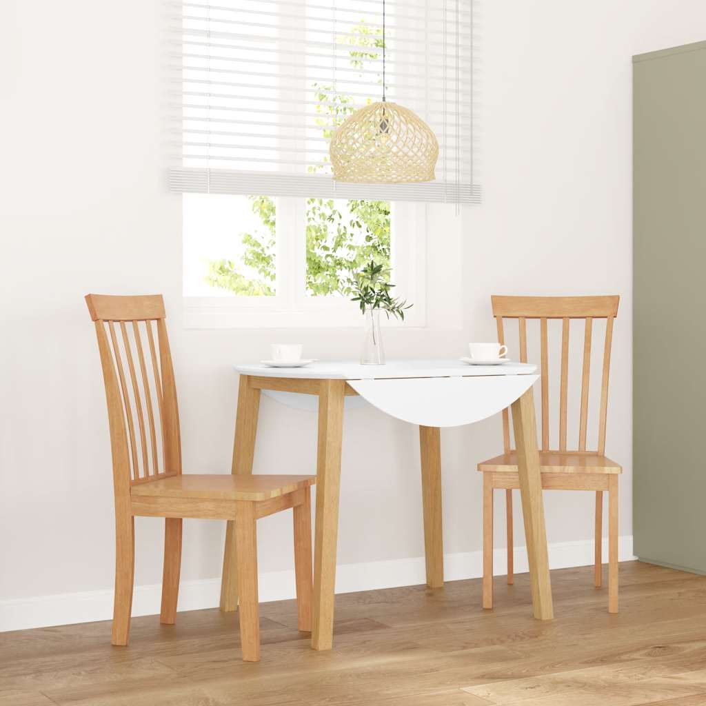 Sillas De Comedor Con Cojines 2 Uds Madera Maciza Marrón Caucho