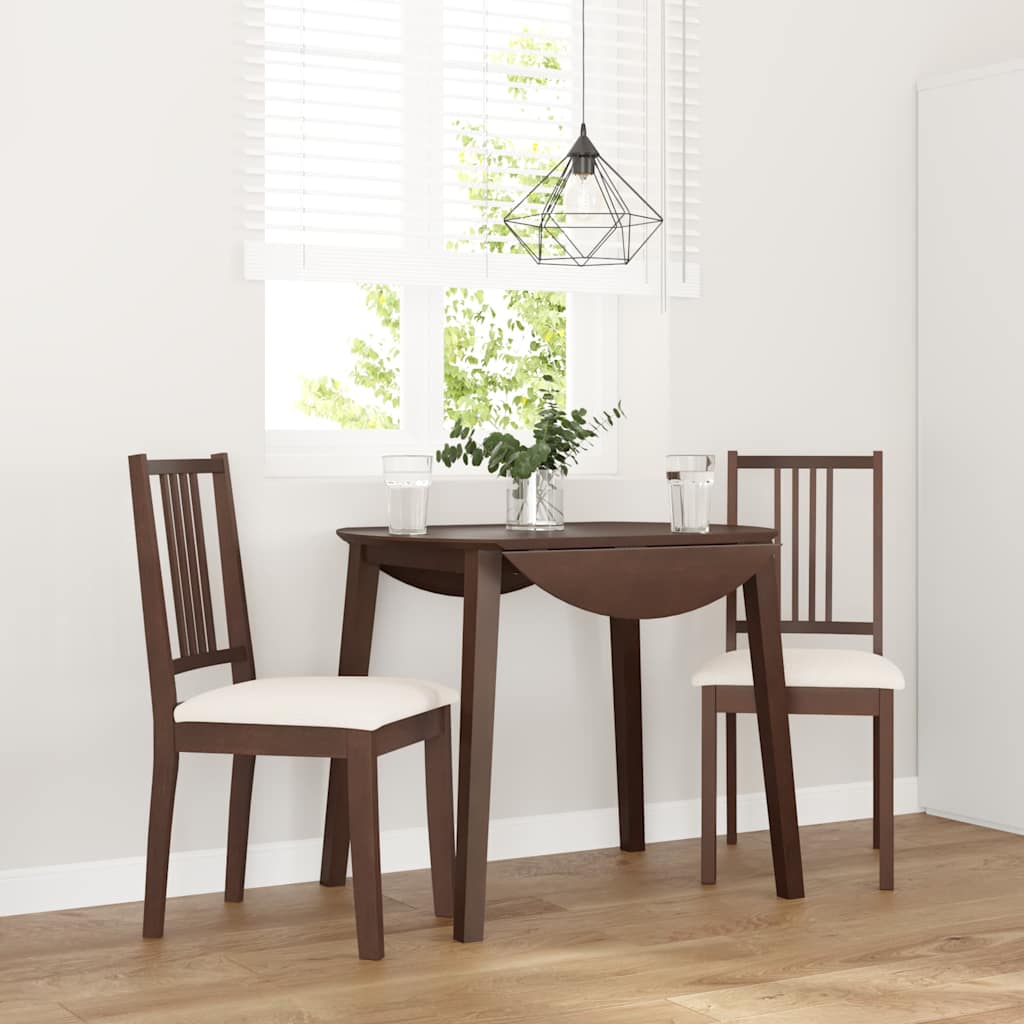 Sillas De Comedor Con Cojines De Madera Maciza 2 Unidades