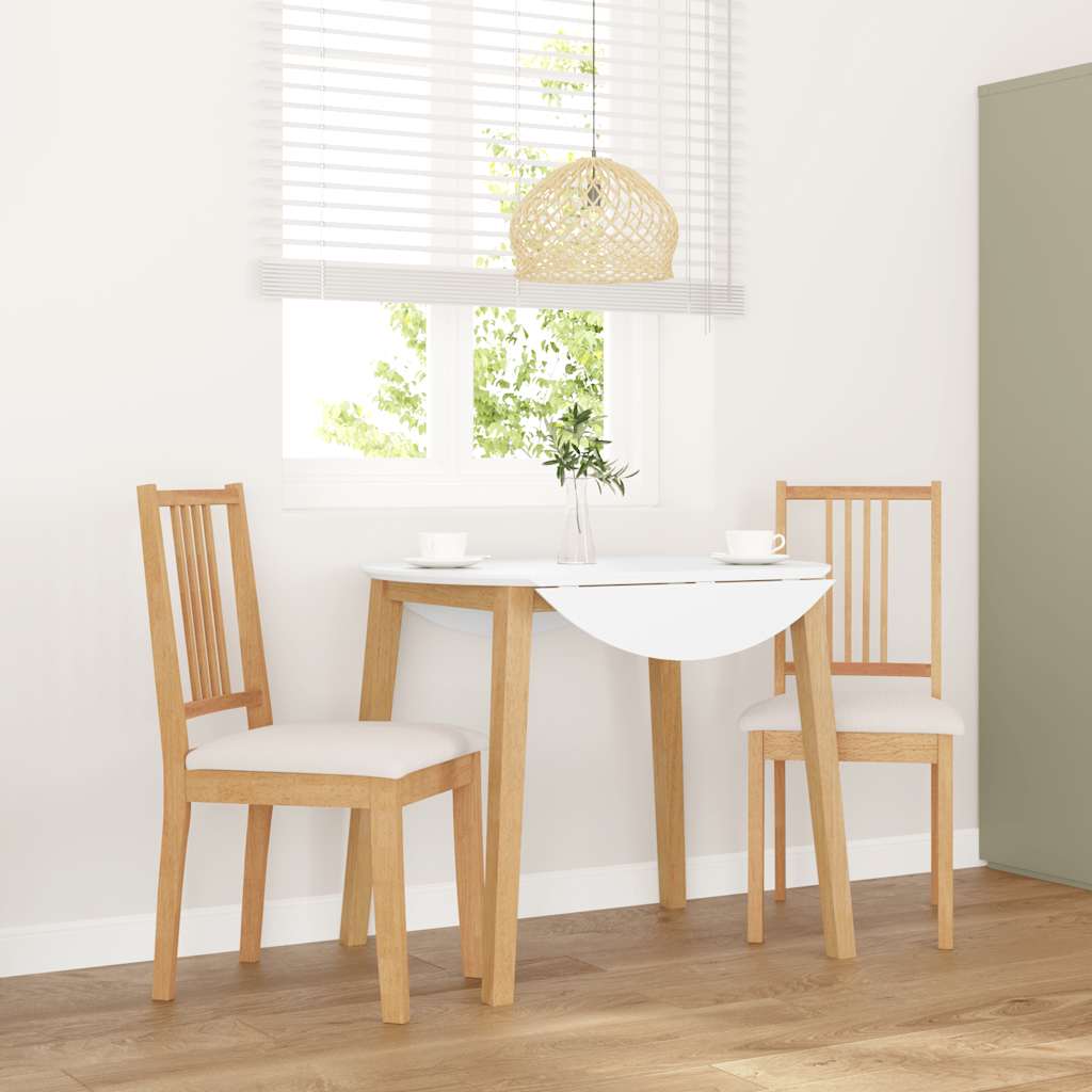 Sillas De Comedor Con Cojines De Madera Maciza 2 Unidades