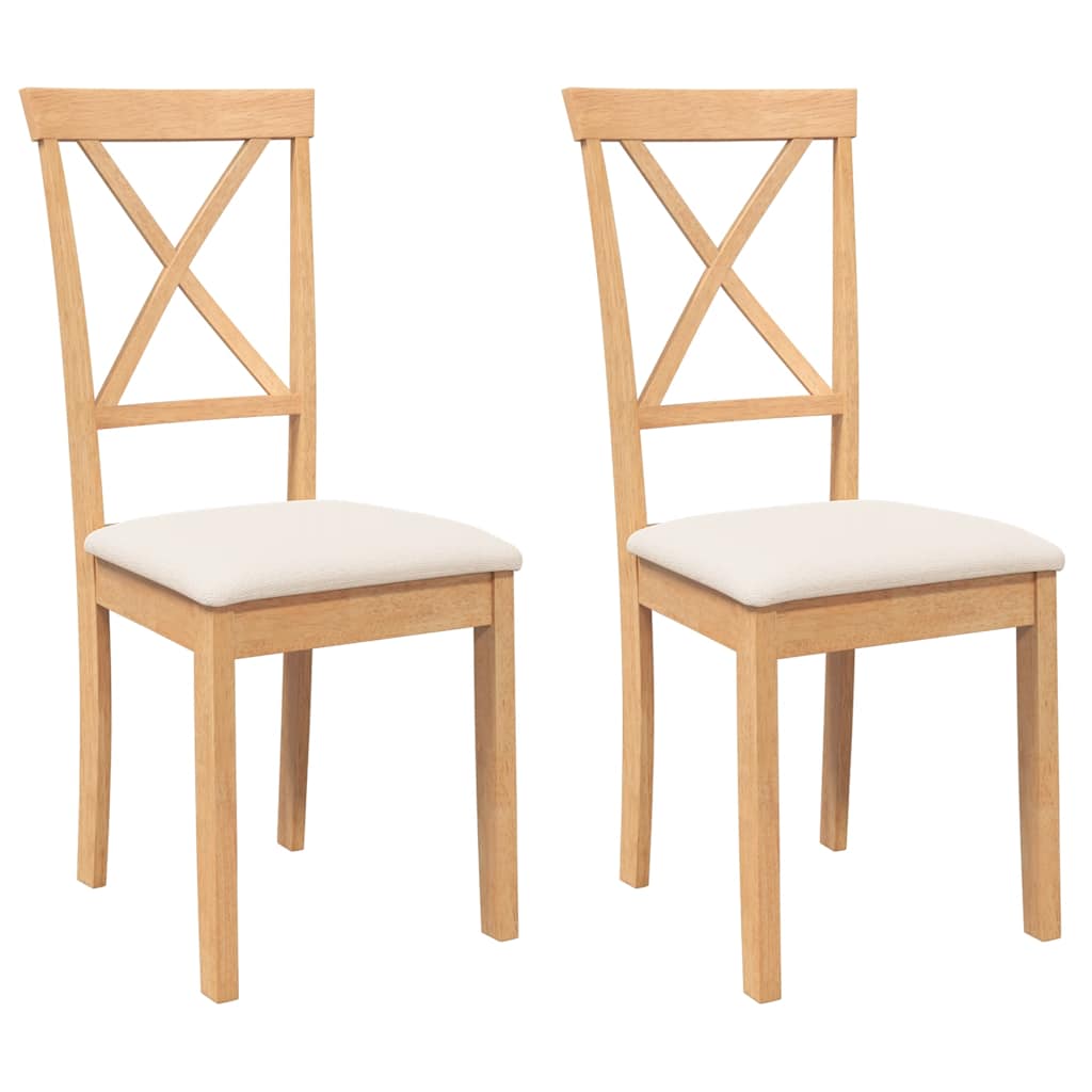 Sillas De Comedor Con Cojines 2 Uds Madera Maciza Caucho