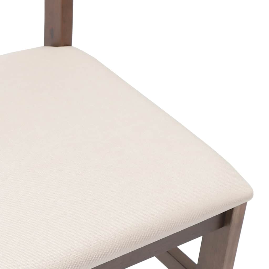 Sillas De Comedor Con Cojines 2 Uds Madera Maciza Marrón Caucho
