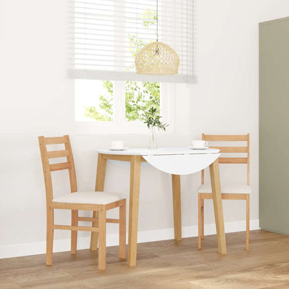 Sillas De Comedor Con Cojines 2 Uds Madera Maciza Marrón Caucho