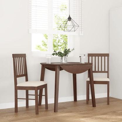 Sillas De Comedor 2 Unidades Madera Maciza De Caucho Blanco