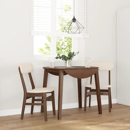 Sillas De Comedor Con Cojines 2 Uds Madera Maciza Marrón Caucho