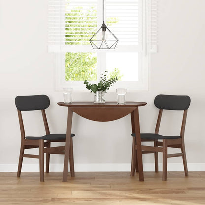 Sillas De Comedor Con Cojines 2 Uds Madera Maciza Marrón Caucho