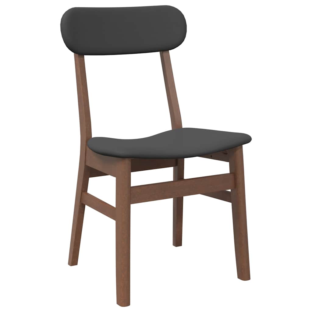 Sillas De Comedor Con Cojines 2 Uds Madera Maciza Marrón Caucho