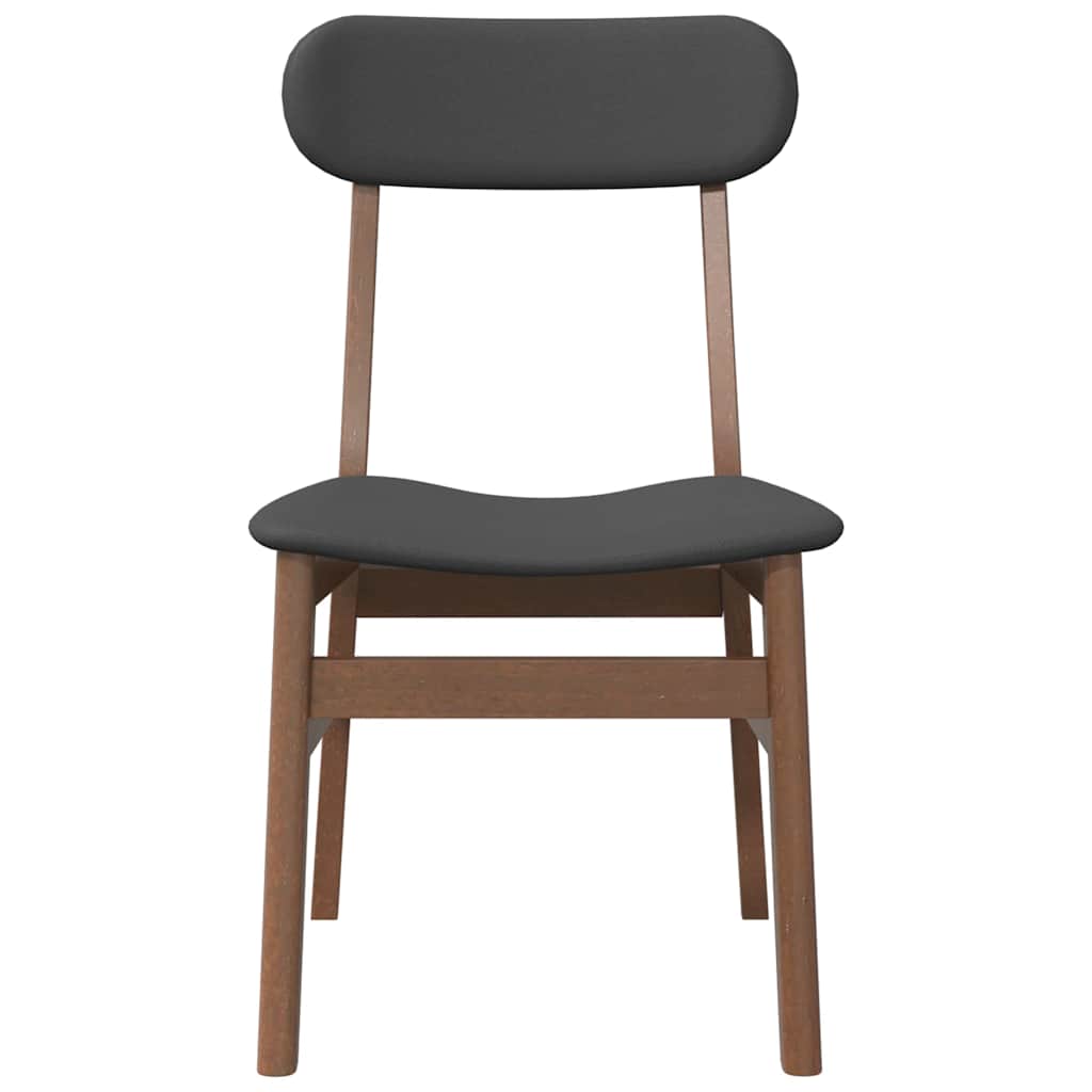 Sillas De Comedor Con Cojines 2 Uds Madera Maciza Marrón Caucho
