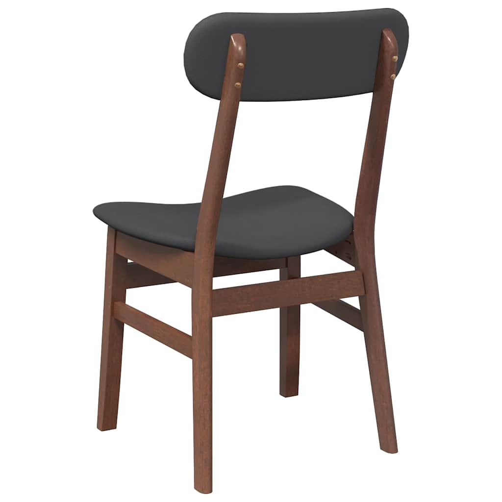 Sillas De Comedor Con Cojines 2 Uds Madera Maciza Marrón Caucho