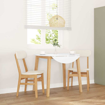 Sillas De Comedor Con Cojines 2 Uds Madera Maciza Marrón Caucho