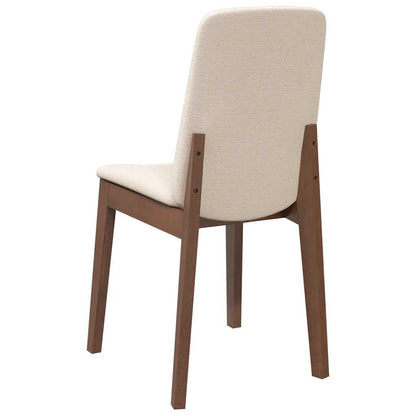 Sillas De Comedor Con Cojines 2 Uds Madera Maciza Marrón Caucho