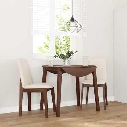 Sillas De Comedor Con Cojines 2 Uds Madera Maciza Marrón Caucho
