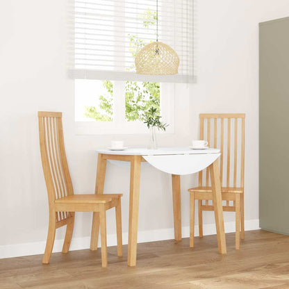 Sillas De Comedor 2 Unidades Madera Maciza De Caucho