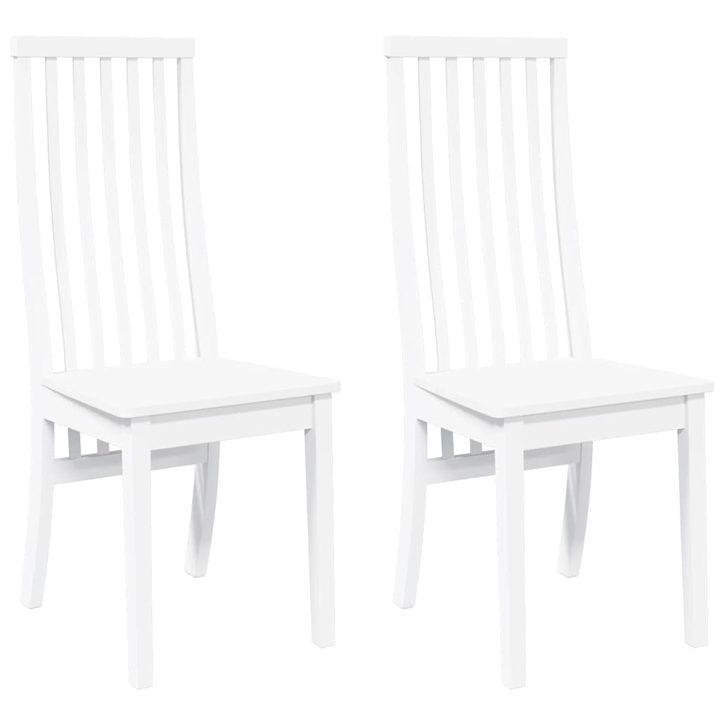 Sillas De Comedor 2 Unidades Madera Maciza De Caucho