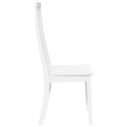 Sillas De Comedor 2 Unidades Madera Maciza De Caucho
