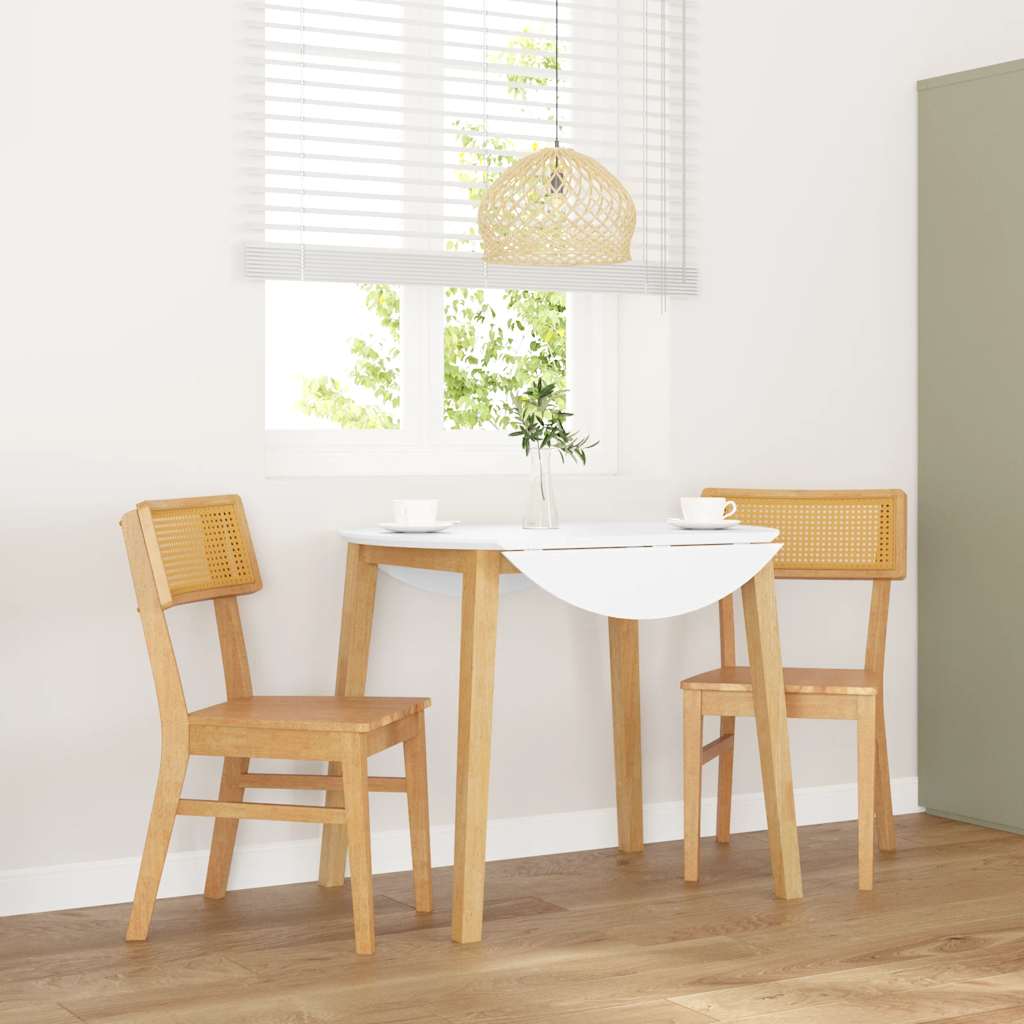 Sillas De Comedor Con Cojines 2 Uds Madera Maciza Marrón Caucho
