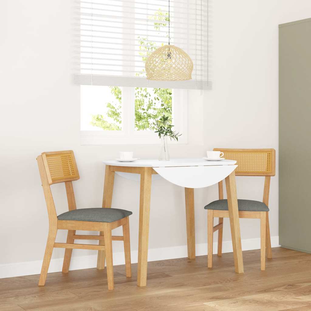 Sillas De Comedor Con Cojines 2 Uds Madera Maciza Marrón Caucho