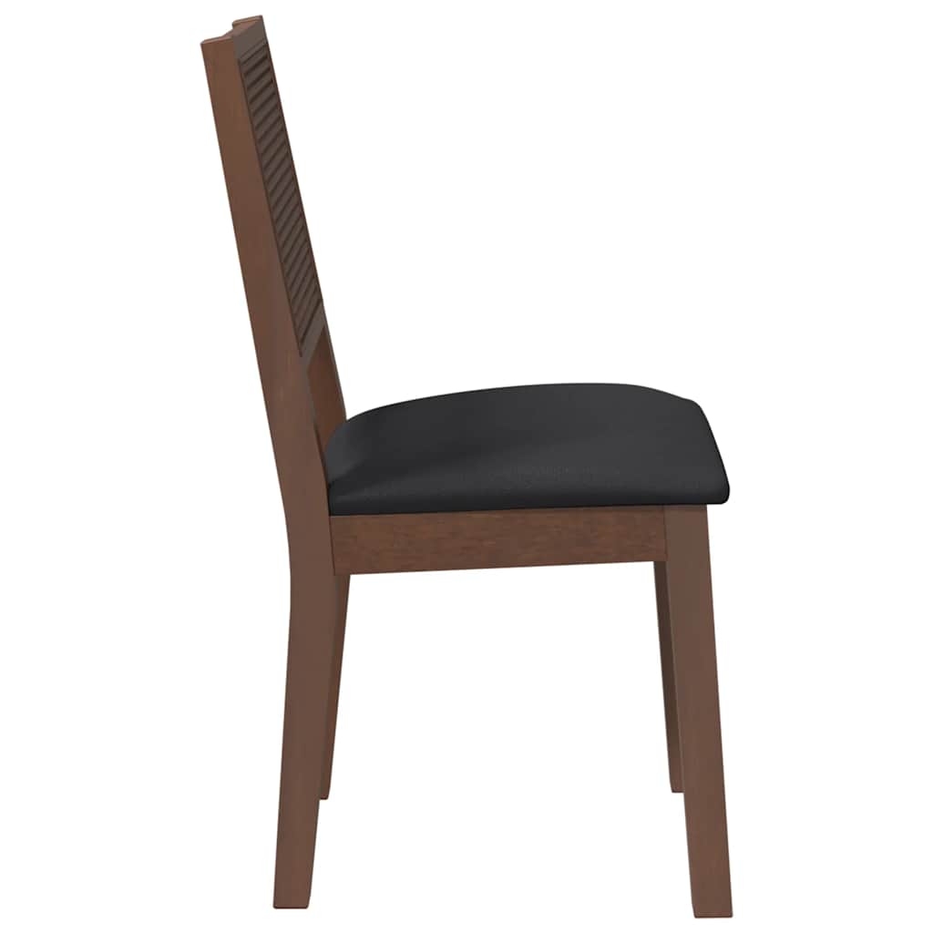 Sillas De Comedor Con Cojines 2 Uds Madera Maciza Marrón Caucho