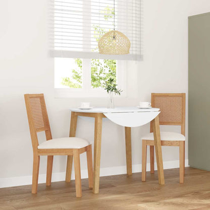Sillas De Comedor Con Cojines 2 Uds Madera Maciza Marrón Caucho