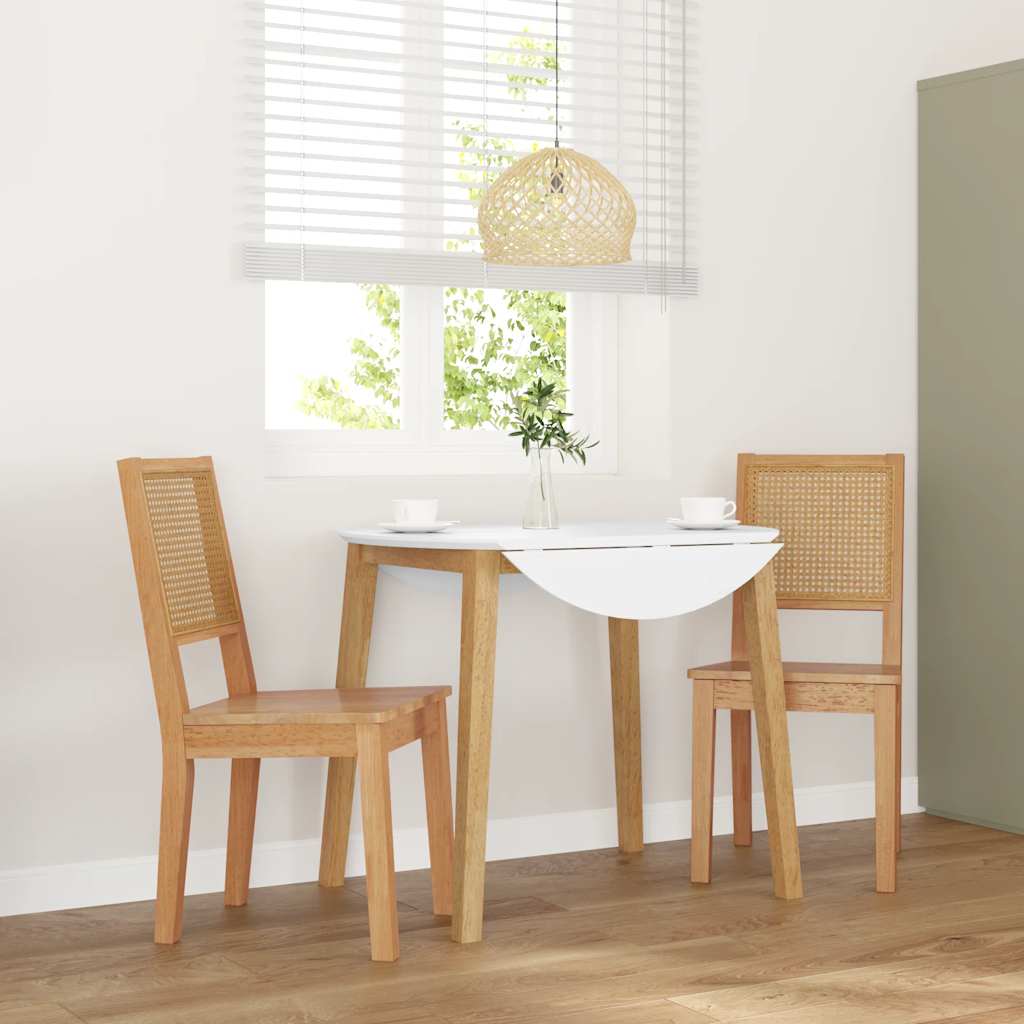 Sillas De Comedor Con Cojines 2 Uds Madera Maciza Marrón Caucho