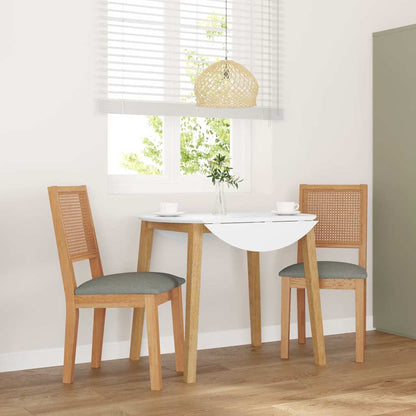 Sillas De Comedor Con Cojines 2 Uds Madera Maciza Marrón Caucho