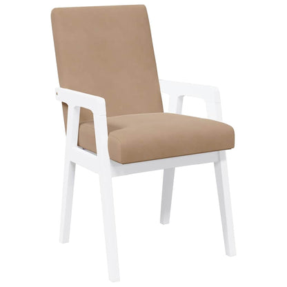 Sillas De Comedor Con Cojines, 2 Unidades, Blancas, Madera Maciza, Caucho