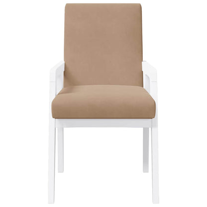 Sillas De Comedor Con Cojines, 2 Unidades, Blancas, Madera Maciza, Caucho