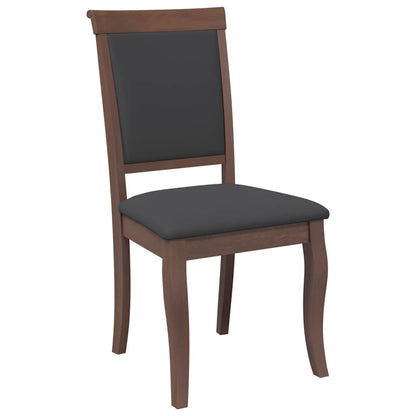 Sillas De Comedor Con Cojines 2 Uds Madera Maciza Marrón Caucho