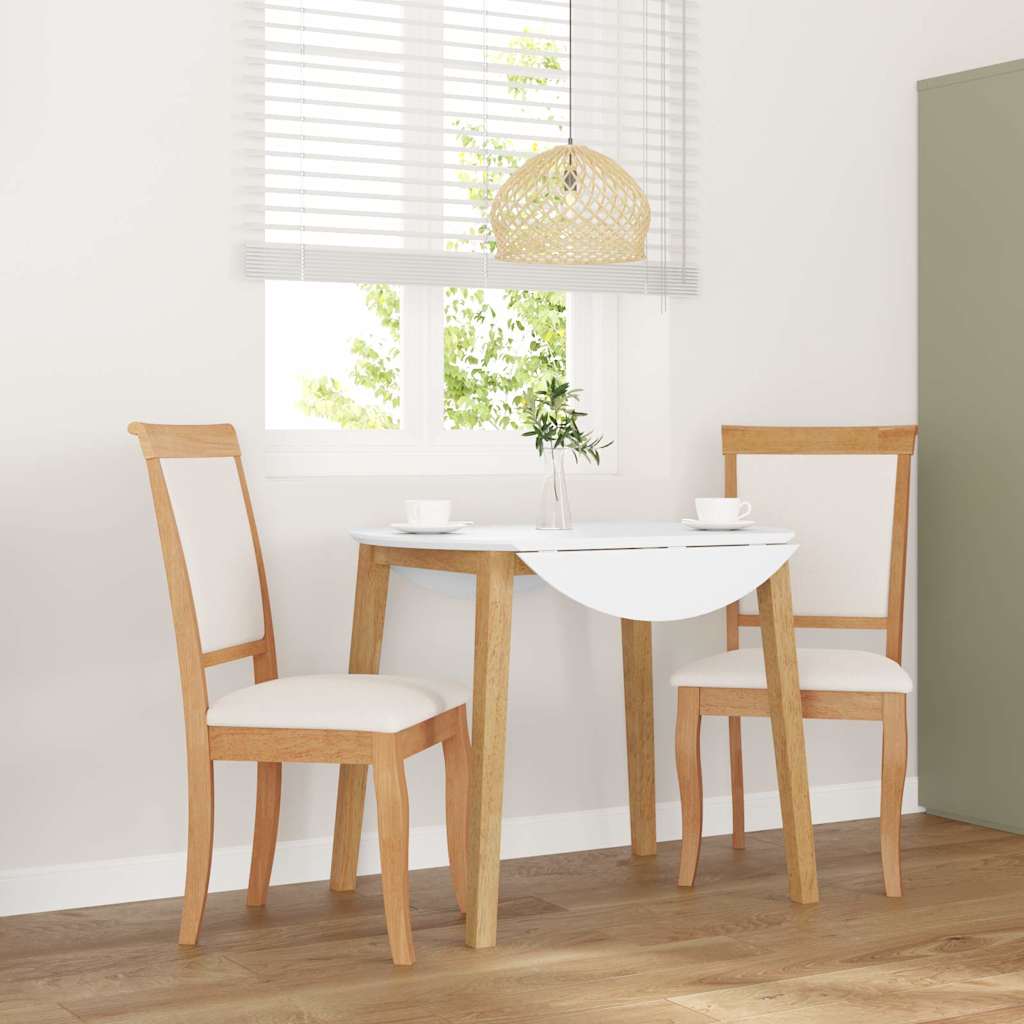 Sillas De Comedor Con Cojines 2 Uds Madera Maciza Marrón Caucho