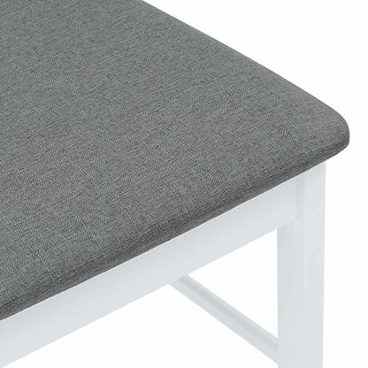 Sillas De Comedor Con Cojines 2Uds Madera Maciza Blanco Caucho