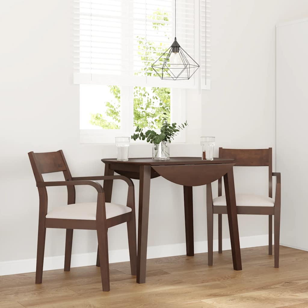 Sillas De Comedor Con Cojines 2Uds Madera Maciza Natural Caucho