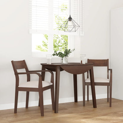 Sillas De Comedor Con Cojines 2Uds Madera Maciza Natural Caucho