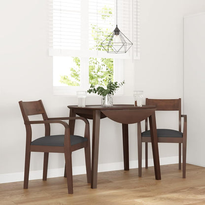 Sillas De Comedor Con Cojines 2Uds Madera Maciza Natural Caucho